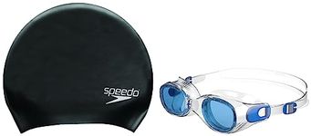 Speedo 8108983537 Futura Classic Goggles 8061680001 Long Hair Cap