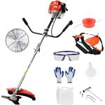 52cc Gas Powered Weed Eater, 2-Stroke Backpack String Trimmer, Multi Functional Gas Brush Cutter, Weed Grass Trimmer Hedge Trimmer Gas Lawn Edger Lawn Mower for Lawn Care