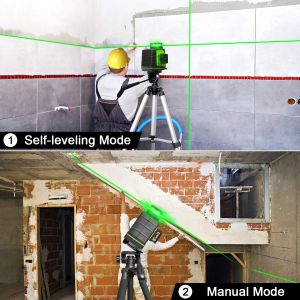 Huepar 360° Green Laser Level – Self-Leveling Cross Line Tool
