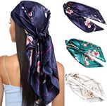 35” Large Square Satin Head Scarf -