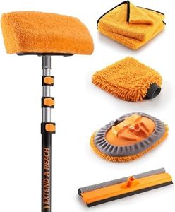 Car & RV Wash Brush Kit with 48-144״ Long Extendable Handle