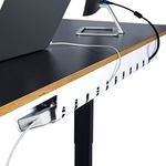 PAMO Cable Management Under Desk for Easy mounting Under-Table I incl. 6X Cable Ties I Desk Organizer for Office/Home Office Table |Thoughtful Cable Tray Holder…