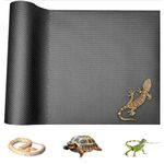 YOYIAG Reptile Carpet, 17" x 78" EVA Pet Mat Terrarium Liner, Waterproof Non-slip Floor Mat Pet Supplies, Reptile Terrarium Mat for Turtles, Lizard, Chamelon, Iguana(Black)