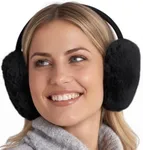 Brook + Bay Foldable & Furry Ear Muffs For Women & Men, Fleece Ear Warmers For Women, Ear Muffs For Winter, Women Earmuffs