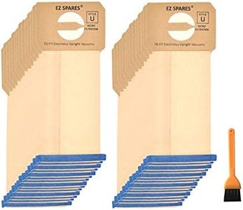 EZ SPARES 30 Pcs Replacements for Electrolux Upright Vacuum Cleaner Style U Electrolux Type U Bags