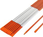 OYYQ 48 Inch 5/16 Inch Diameter Orange Driveway Markers, Fiberglass Snow Stakes with Reflective Tape (20)