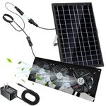 Solar Exhaust Fan,25W Solar Fan for Chicken Coop,Shed,Greenhouse & Attic Ventilation Cooling, Easy Installation,3500RPM,18FT Cord,IP67 Waterproof Solar Powered 3 Fan Kit