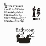 WENDAXINGXY Bathroom Stickers Toilet Seat Stickers WC Entrance Sign for Toilet Art Funny DIY Decor