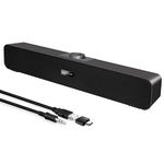 Computer Speakers,Wired USB Desktop Speaker,Stereo USB Powered Desktop Sound Bar Laptop Speaker for PC Tablets Desktop Cellphone Laptop MP3(2021 Version)