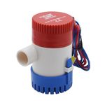 KAOLALI Bilge Pump 1100GPH 12V Boat Bilge Pump, 29mm (1-1/8") Hose Submersible Low Noise Electric Marine Bilge Sump Water Pump for Boat Yacht