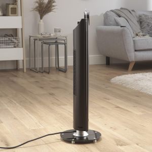 Dimplex Studio G 2.5kW Ceramic Tower Heater – Portable Electric, Oscillating, Timer & Remote, Black
