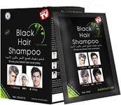 MQFORU Hair Color Shampoo for Grey Hair, 250ml, 10 Sachets, Black Hair Dye Shampoo Instant Natural Ingredients, Semi-Permanent Hair Dye, Nourishing Hair 2 in 1 Hair Color, Easy to Use for Men and Women