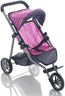 Molly Dolly My First 3 Wheeler Doll's Pushchair - Collapsible Toy Pram For Girls - Dolls Toy Buggy - Doll Stroller For 2, 3, 4, 5 Year Olds