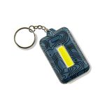 CARSON Unisex Cob Led Keychain Torch, With Stainless Steel Keyring, 3 Light Settings Keyring Torch, Blue, Keyring size UK