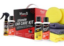 Wavex Car Cleaning Kit – Contains Car Polish, Car Dashboard Polish, Car Shampoo, Car Perfume, 2 Microfiber Towel and 2 Applicators