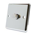 A5 DIM1GCCP4 Polished Classic Light Dimmer Switch 400W-10 Amp Single 1 Gang 2 Way, 400 W, Chrome, Medium