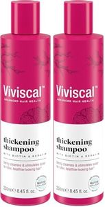 Viviscal Thickening Shampoo for Naturally Thicker & Fuller Looking Hair - With Biotin, Keratin & Marine Collagen Extract - Paraben Free, for All Hair Types, 250 m (Pack of 2)