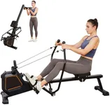 GarveeLife Magnetic Rower Machine for Home,Rowing Machine,14 Level Magnetic Resistance,Exercise Equipment,350 LB, Double-Scull Rowing Machine,Patented Sculls,Foldable Rower for Home Use,Black/Orange