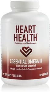 Heart Health Essential Omega III Fish Oil with Vitamin, Helps Maintain Normal Cholesterol Levels, EPA and DHA Help Support Brain Function, Supports Cardiovascular and Immune Health, Market America (60 Servings)