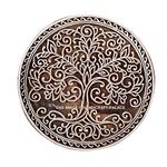 Ravaiyaa - Attitude is everything Wooden Textile Stamps Wood Tree of Life Printing Block Stamp Decorative Round Block Big Wood Staps