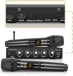 Sound Town Wireless Microphone Karaoke Mixer System with HD ARC, Optical (Toslink), AUX, Supports Smart TV, Media Box, PC, Bluetooth, Soundbar, Receiver (SWM16-MAX)