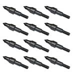 Namvo 12pcs 100grn Black Screw in Practice Broadheads Arrowheads, Archery Bullet Field Points, Small Game Crossbows Compound Bows Arrow Tips for Targeting Practicing Hunting Black