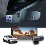 Fitcamx Dashcam Car Front Rear Suitable for VW Volkswagen Tiguan 2016-2024 (HD2-6179), OEM Dashcam 4K 2160P+1080P UHD Video WiFi, Loop Recording, G-Sensor, 128GB Card