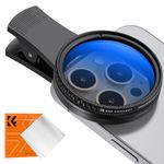 K&F Concept 52mm Clip-on CPL Phone Camera Lens Filter Kit, Circular Polarizer Polarizing Filter Compatible with iPhone 15 14 13 12 11