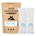 NonScents Shoe Deodorizer 1-Pack (2 Count) - Odor Eliminator, Air Freshener, Smell Absorber, Scent Remover for Shoes, Gym Bags, Soccer Cleats, Closets, Pet Area, Reusable - Shoe Deodorant