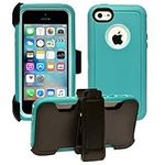 AlphaCell Cover Compatible with iPhone 5C (Only) | 2-in-1 Screen Protector & Holster Case | Full Body Military Grade Protection with Carrying Belt Clip | Drop Proof Shockproof Protective |