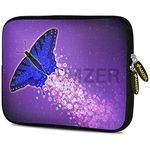 Amzer 7.9-10.5" Designer Neoprene Sleeve Case for iPad/Tablet/e-Reader and Notebooks, Purple Blue Butterfly (AMZ5226105)