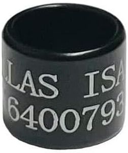 Genérico 50P/c de Anillas Personalizadas de Aluminio para Palomos de 8mm y 8,5mm (8,5mm, Negras)