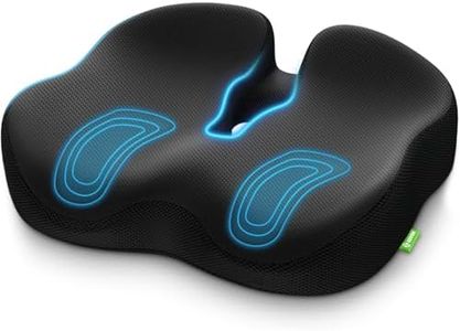 AUVON Sitzkissen Orthopädisch für Bürostuhl & Auto, Hämorrhoiden Sitzring Ergonomisch - Dickes Memory Foam Feste Stütze zur Steißbeinentlastung & Schmerzlinderung, Sitzkomfort & Durchblutung Förderung