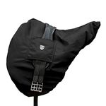 Harrison Howard Premium Waterproof/Breathable Fleece-Lined Long-lasting Outer Damage Protection Saddle Cover for Dressage Mars Black