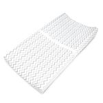 American Baby Company Printed 100% Natural Cotton Jersey Knit Fitted Contoured Changing Table Pad Cover, Also Works with Travel Lite Mattress, Grey Zigzag, Soft Breathable, for Boys and Girls