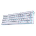 RK Royal KLUDGE RK68 (RK855) Wireless/Wired 65% Compact Mechanical Keyboard, 68 Keys 60% Bluetooth Rechargeable Gaming Keyboard with Macro Keys for Windows and Mac (Brown Switch, White)