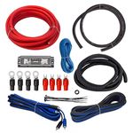 InstallGear 4 Gauge Amp Kit - Amp Kit with Amplifier Installation Wiring True Spec and Soft Touch Wire - 4 Gauge Wire - Amp Wiring Kit 4 Gauge - Sub Wiring Kit - Amp Wire Kit