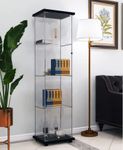 JT Glass Display Cabinet 4 Shelves 