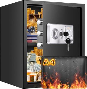 Mejasg 52L Large Fireproof Safe – Secure Home Storage Box