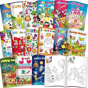 Kalysky 15Pack Bulk Coloring Books (5.9 * 8.5 inch) for Kids Ages 2-4 4-8, Kids Party Favors Carnival Prizes Goodie Bag Stuffer,Classroom Activity Supplies,Activity Books for Kids