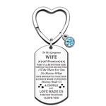 HULALA To MY Gorgeous Wife Keyring Valentines Gifts For Her I Love You Romantic Couple Women Keychain Birthday Anniversary Presents