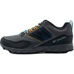 Columbia Men's Flow Walking Shoe, Dark Grey, Cyan Blue, 9.5 UK