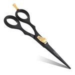 Professional Left-Handed Hairdressing Scissor 5.5" - Japanese Steel with Dial Spring Screw & Hook - Anti-Rust Barber Scissor - Salon Hair Scissor - Haircut Shears for Grooming, Trimming & Hair Cutting