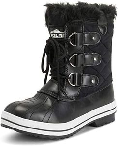 Polar Products Womens Snow Boot Quilted Short Winter Snow Rain Warm Waterproof Boots - 7 - BLS38 YC0016