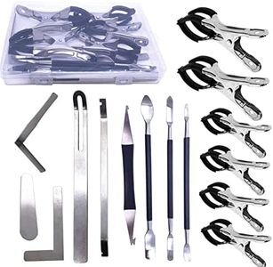 TUOREN Woodwind Instrument Repair Tool Stainless Steel Saxophone Key Adjustment Repair Kit with Clamps Pack of 13 Pieces