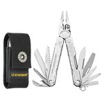 Leatherman Rebar - Multi-tool with 17 all-locking tools built-in, multipurpose tool for DIY and camping, made in the USA with 100% stainless steel, in silver and a nylon holster