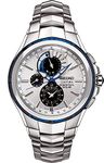 SEIKO Watch for Men - Coutura Collection - Light-Powered, Perpetual Calendar, and 100m Water Resistant, Silver - SSC787, 44mm, Coutura