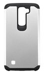 Asmyna Cell Phone Case for LG K7 (Tribute 5) - Retail Packaging - Black/Silver