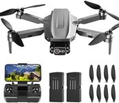 Drone with Camera 4K Professional for Adults, B12 Foldable RC Quadcopter for Beginners, GPS Drones with Brushless Motor, 5G WiFi Transmission,Follow Me, Toys Birthday Present