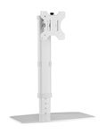 JIN OFFICE Monitor Stand Mount for Desk | Height Adjustable Freestanding Monitor Stand | Supports 13-27 " Screens| 10 Height Settings| Metal White Powder Coated Monitor Arm